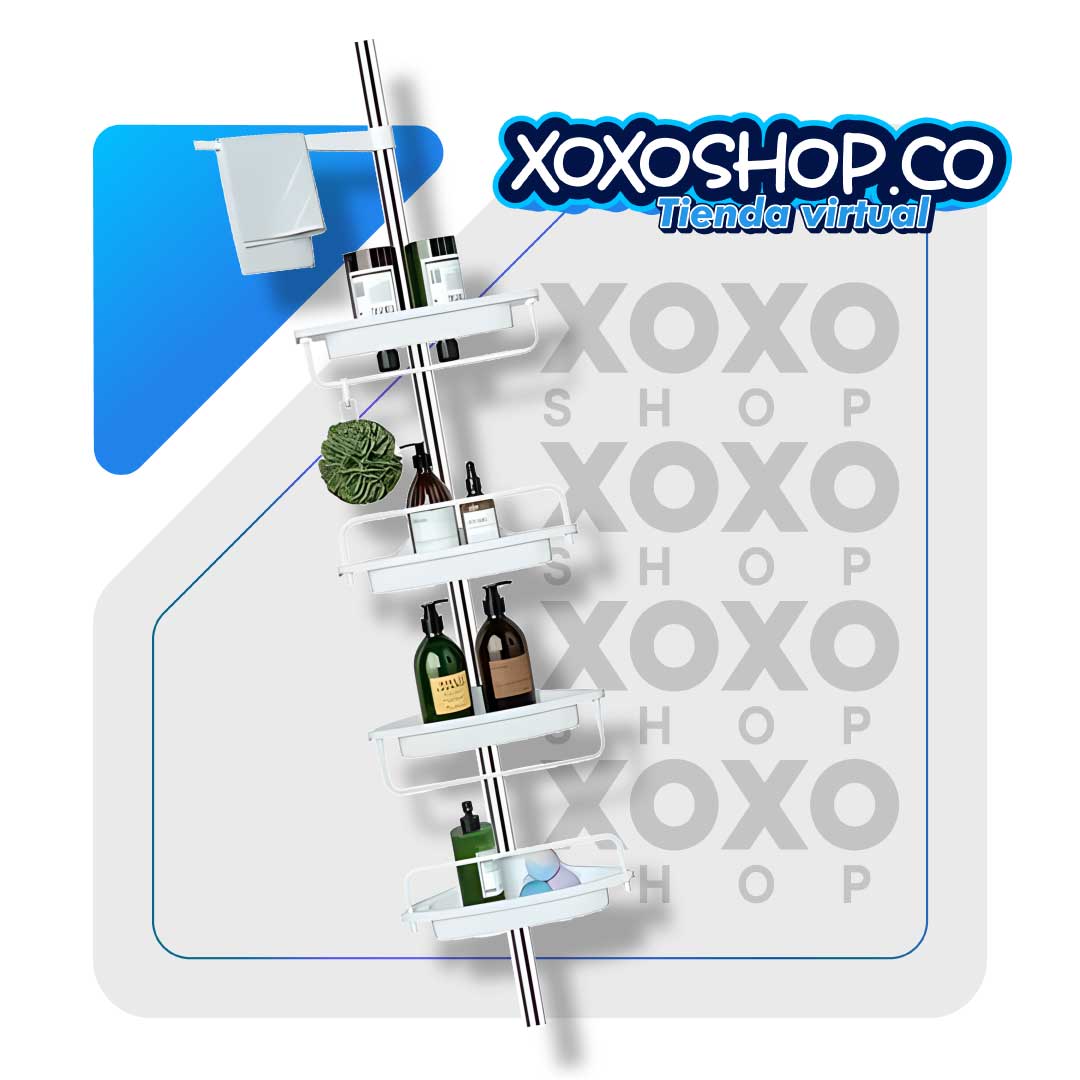 Estante orgnizador de baño esquinero