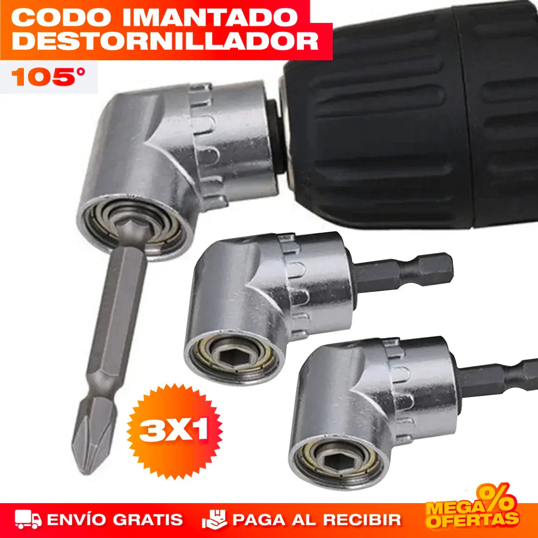 PROMO 3X1 ADAPTADOR DE ÁNGULO RECTO DESTORNILLADOR