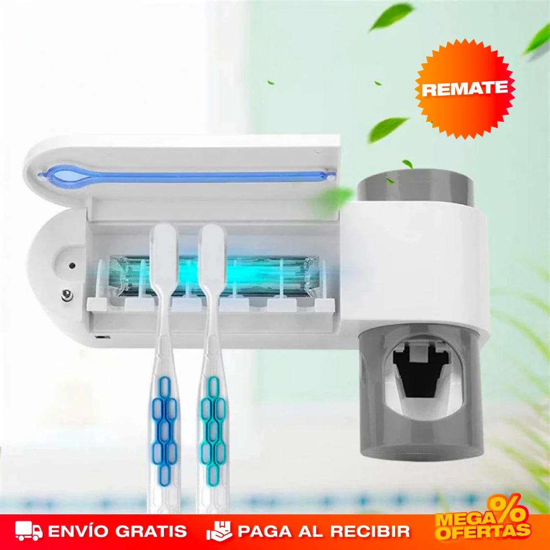 PORTA CEPILLO DE DIENTES 3 EN 1 ESTERILIZADOR UV