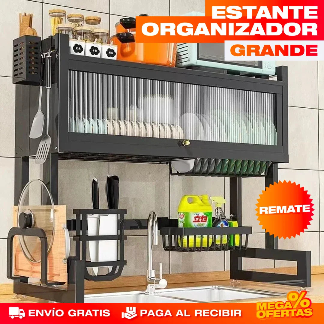 DryBox™ - ORGANIZADOR ESCURRIDOR DE PLATOS GRANDE 2 NIVELES