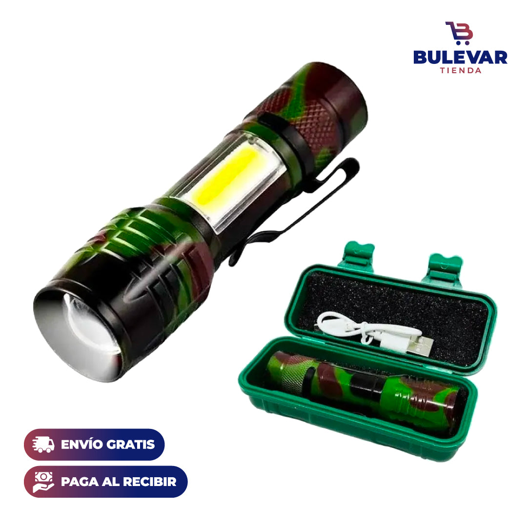 LINTERNA TÁCTICA RECARGABLE (CAMUFLADA)