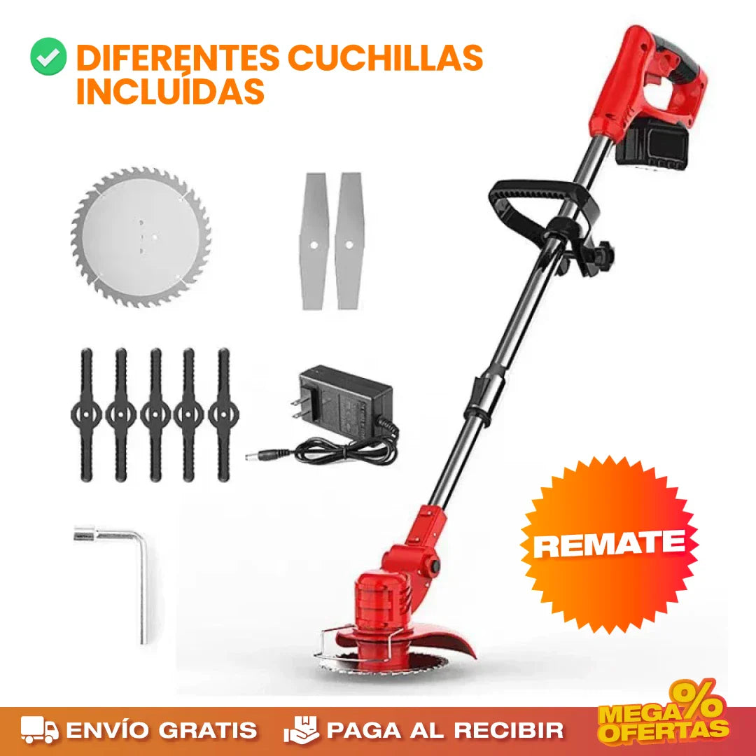 🍃 CORTADORA PODADORA DE CÉSPED RECARGABLE 🪵