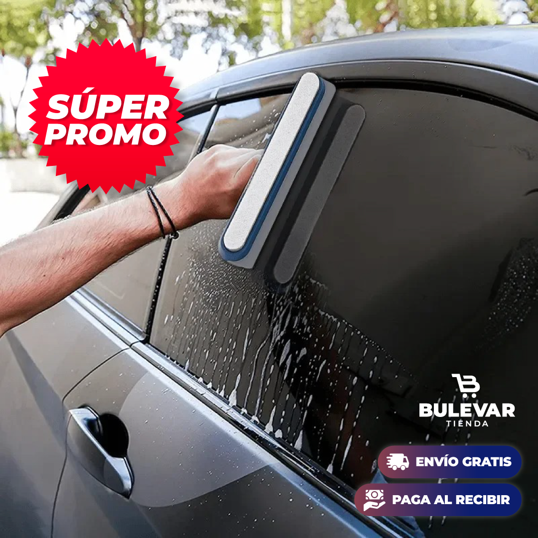 LIMPIA VIDRIOS DE SILICONA CON CEPILLO