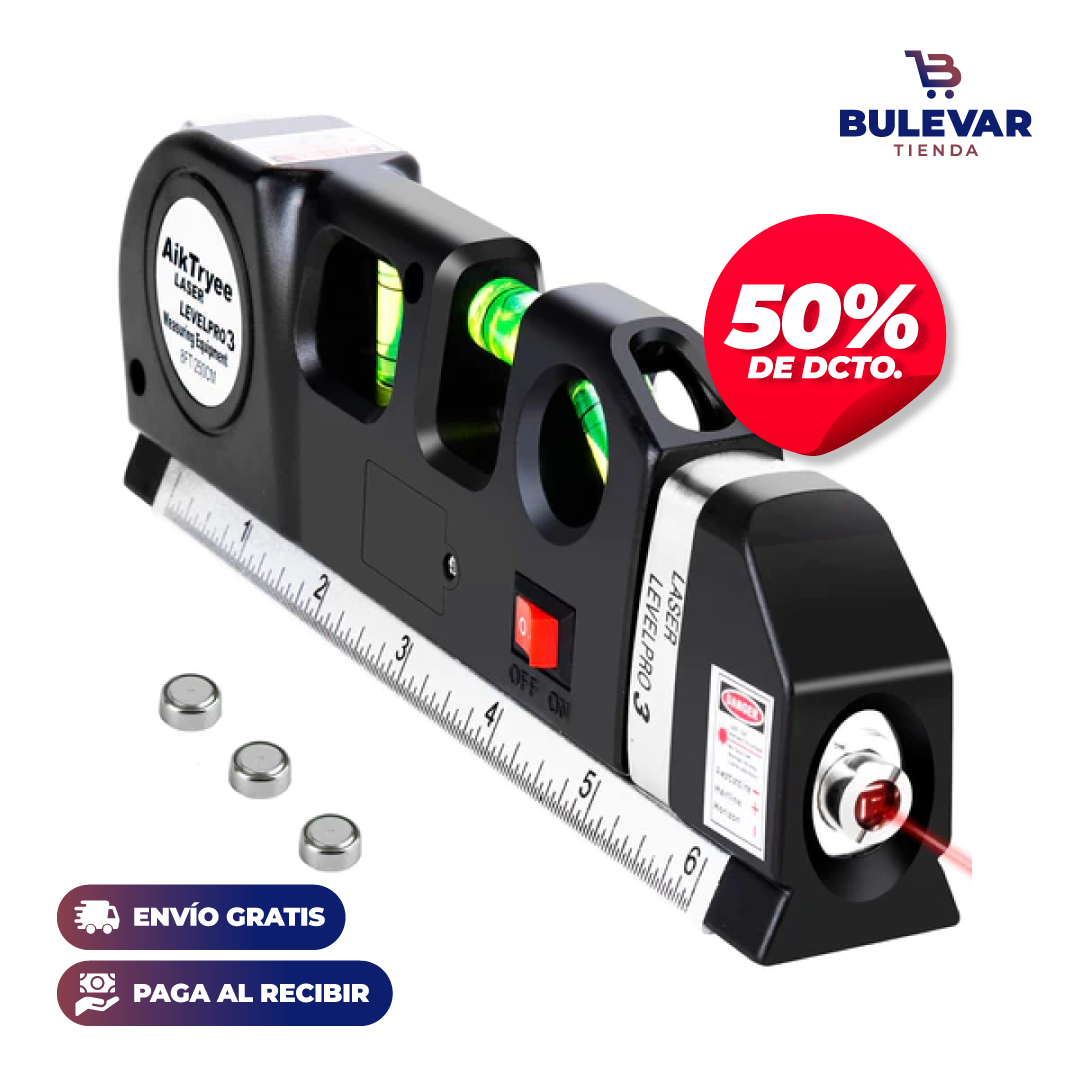 METRO CON NIVEL LASER 4 EN 1 👷♂️