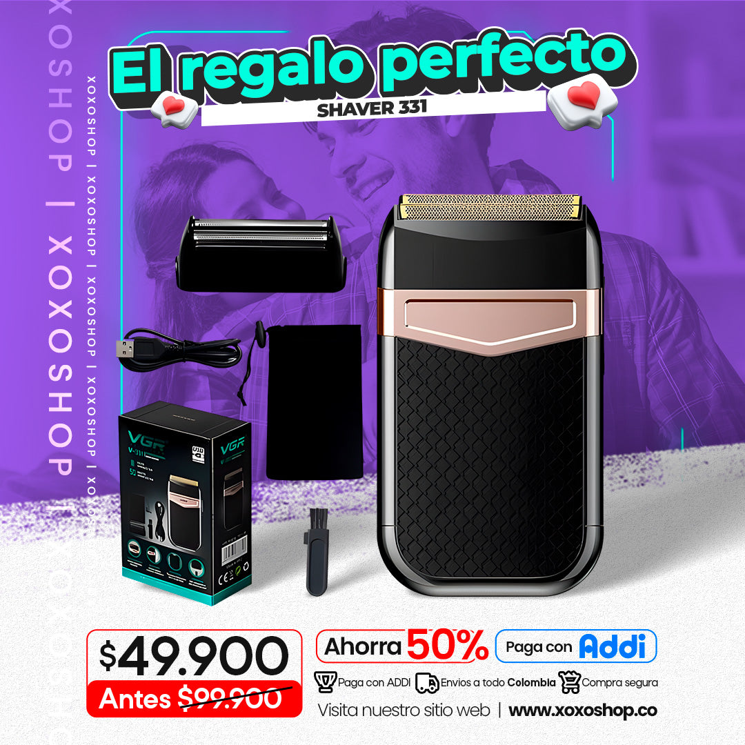 MINI MAQUINA DE AFEITAR VGR V-331 SHAVER - VIAJERA RECARGABLE