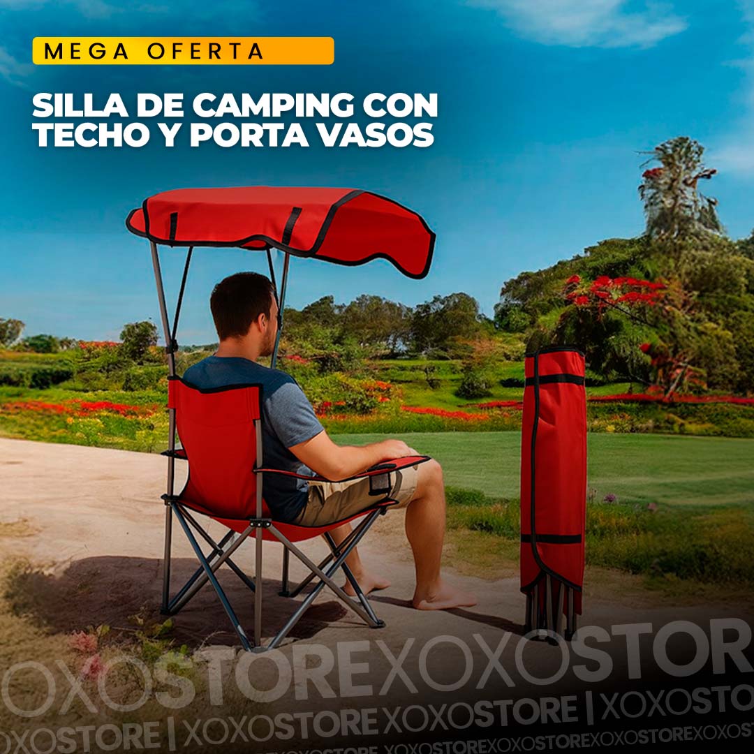 Silla de camping con techo