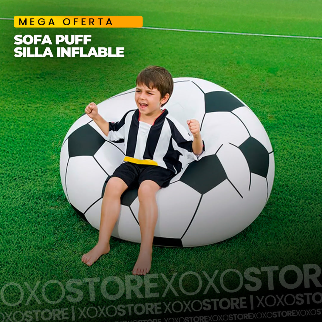 Puff silla inflable futbol