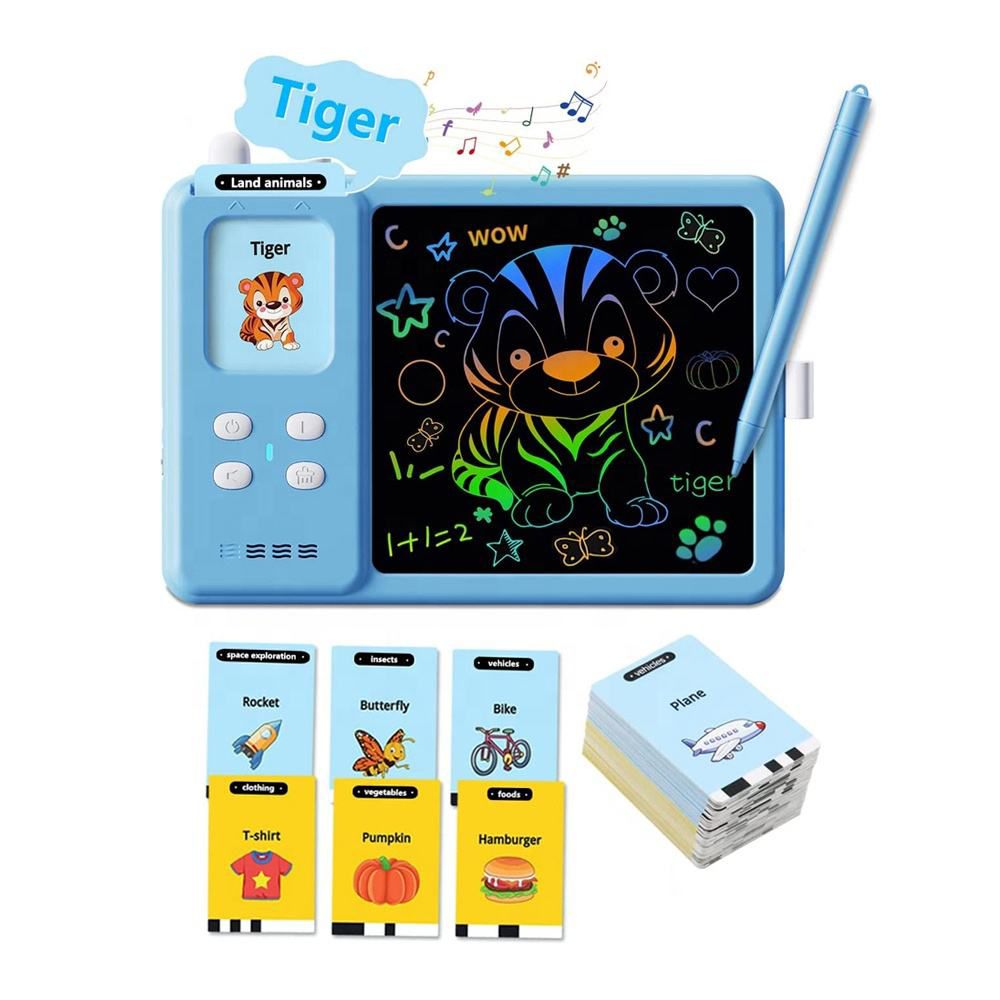 Tablero lcd con tarjetas educativas