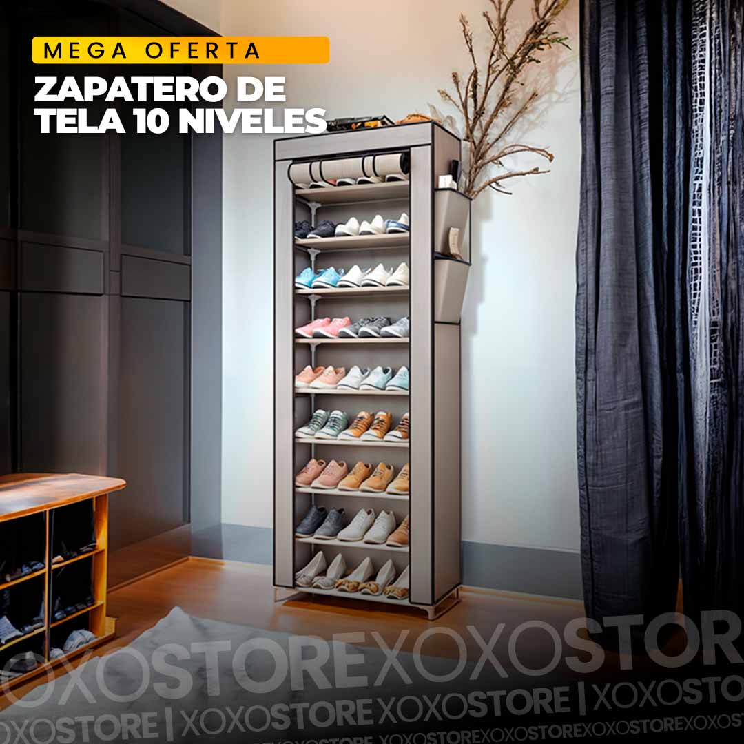 Armario de tela para zapatos de 10 niveles