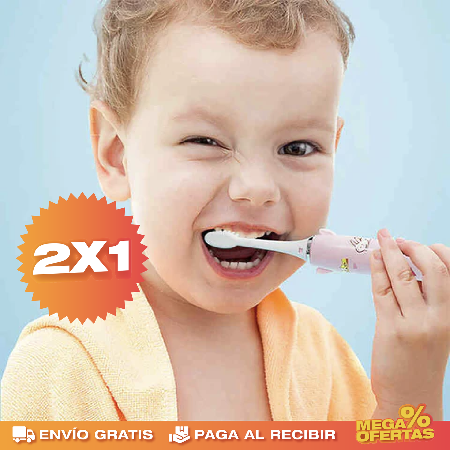 PROMO 2X1 CEPILLO DE DIENTES ELÉCTRICO PARA NIÑOS