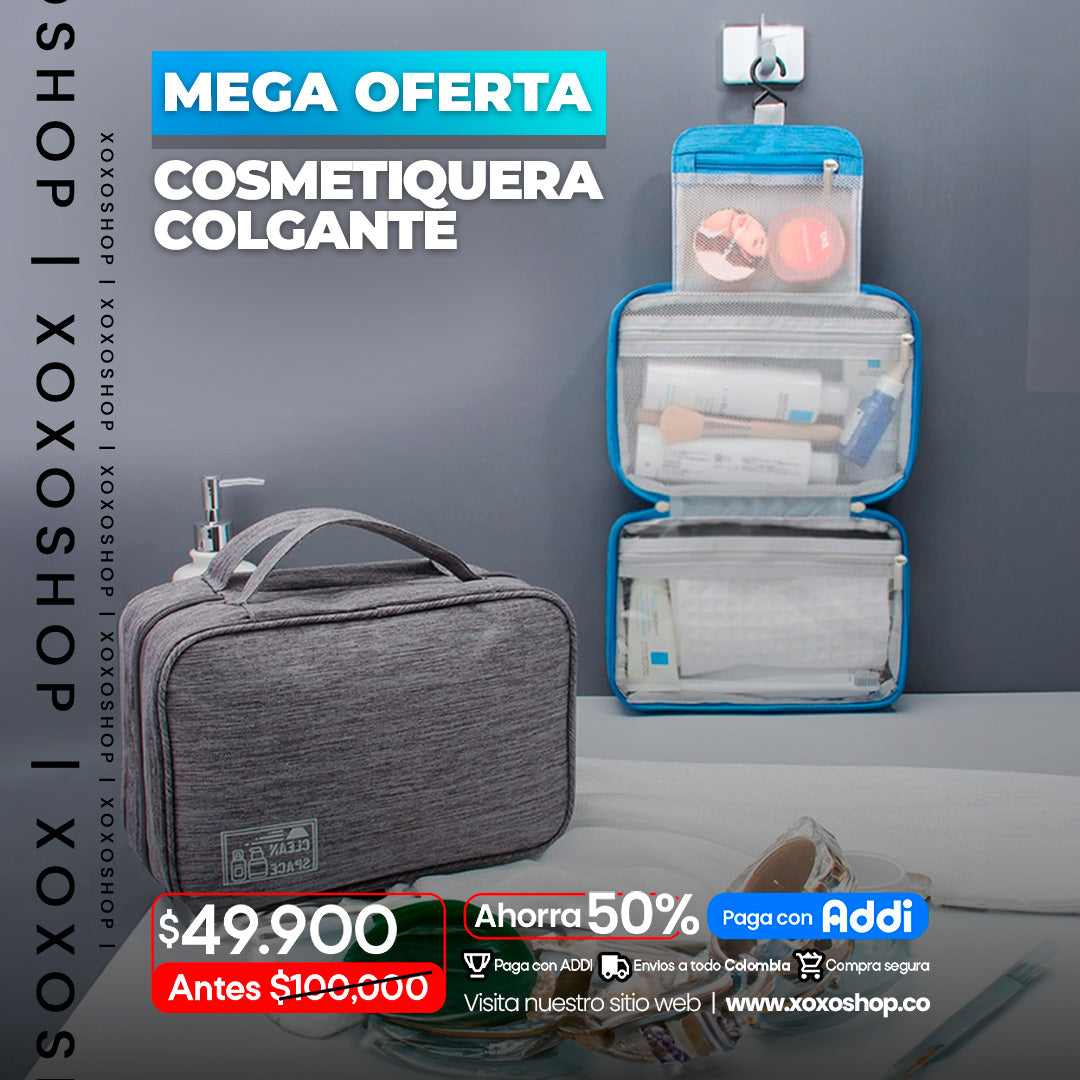 .Cosmetiquera de viaje colgante