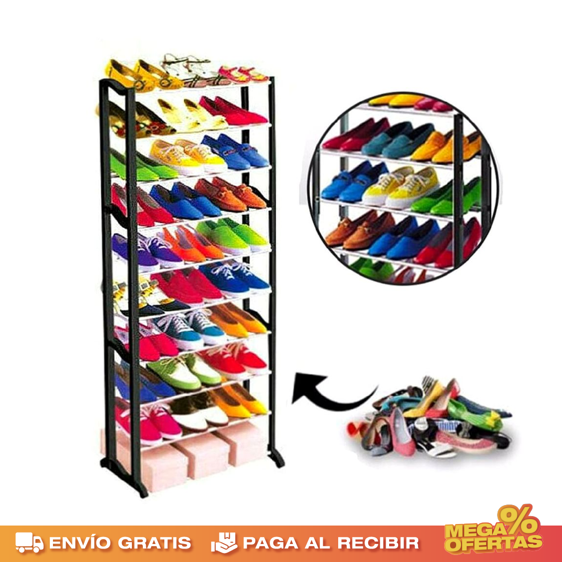 PROMO 2X1 ORGANIZADOR DE ZAPATOS 10 NIVELES