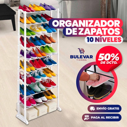 ORGANIZADOR DE ZAPATOS 10 NIVELES