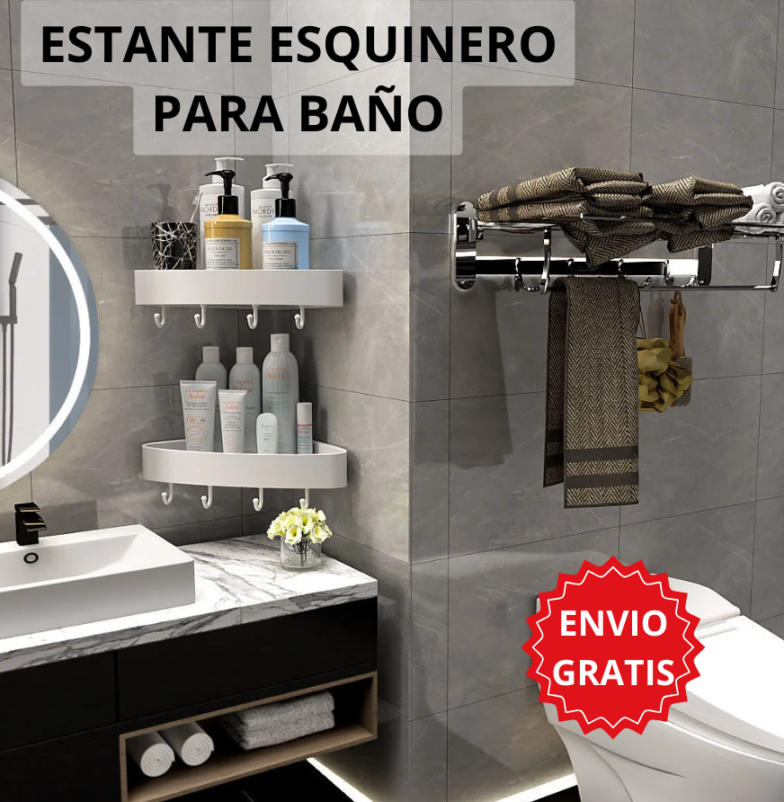 ESTANTE ESQUINERO PARA BAÑO 🛁