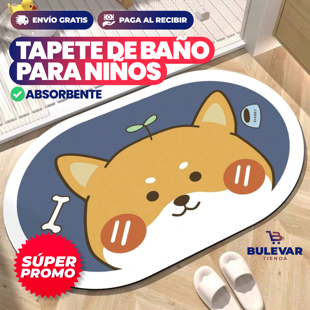 TAPETE DE BAÑO ABSORBENTE PARA NIÑOS