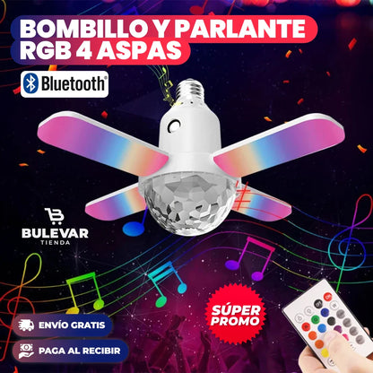 BOMBILLA LED COLORIDA Y PARLANTE BLUETOOTH