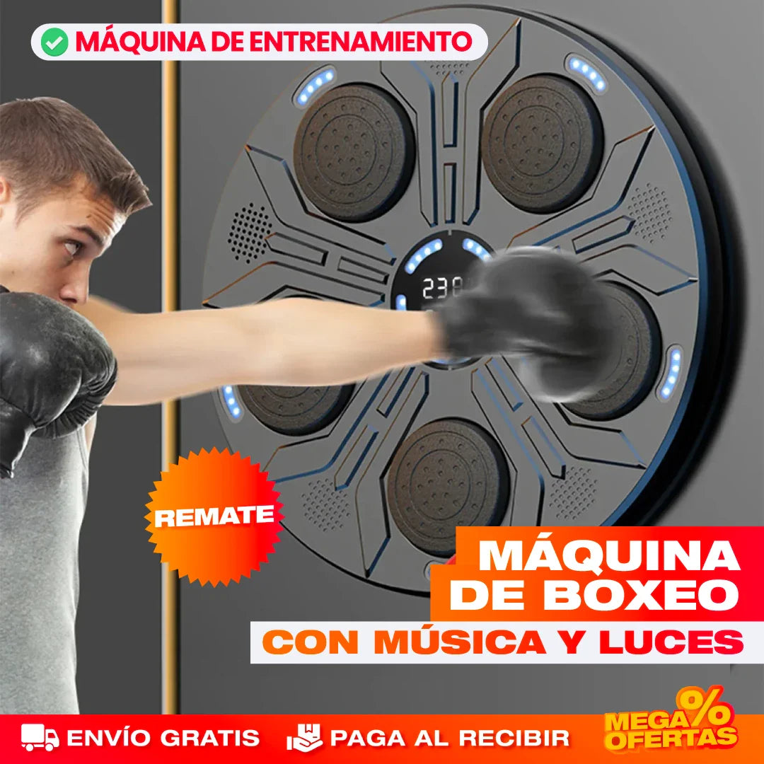 MÁQUINA DE ENTRENAMIENTO DE BOXEO CON MÚSICA