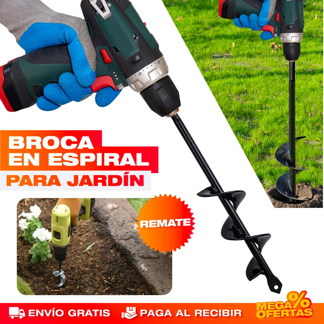 BROCA ESPIRAL PARA JARDÍN