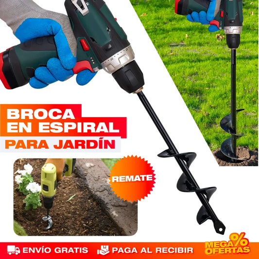 BROCA ESPIRAL PARA JARDÍN