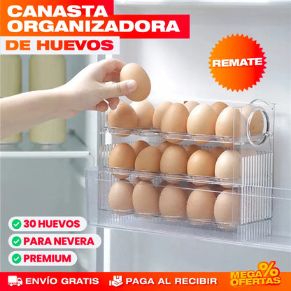 CANASTA ORGANIZADORA DE HUEVOS PREMIUM
