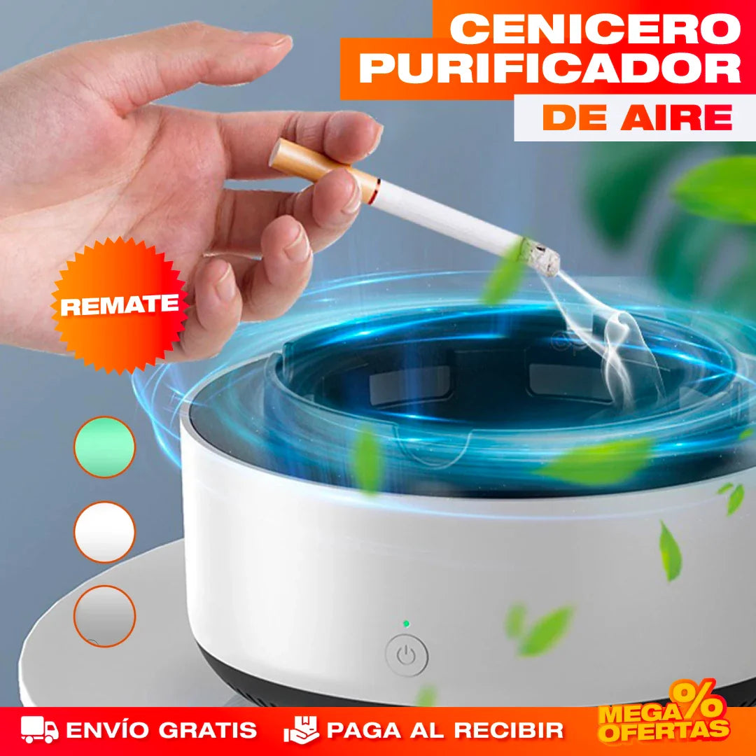 CENICERO Y PURIFICADOR DE AIRE INTELIGENTE 2 EN 1