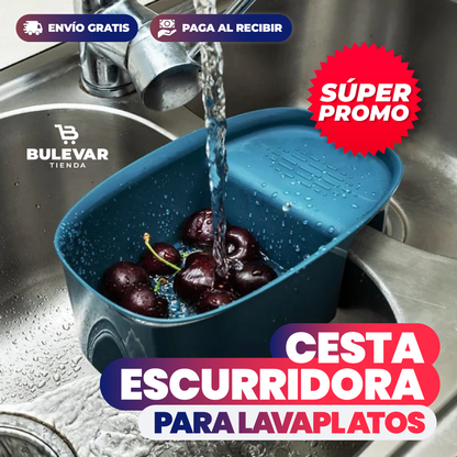 PROMO X2 CESTA ESCURRIDOR PARA LAVAPLATOS