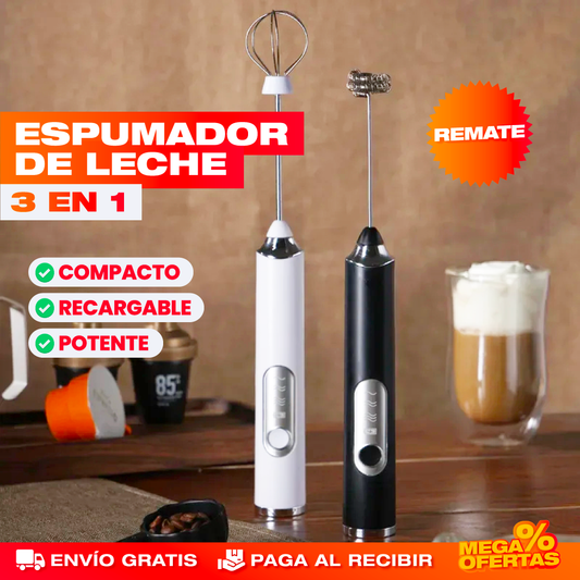 ESPUMADOR DE LECHE 3 EN 1 CON BASE