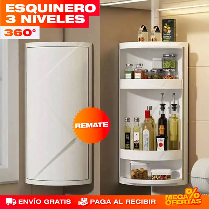 ESQUINERO ORGANIZADOR GIRATORIO 360°