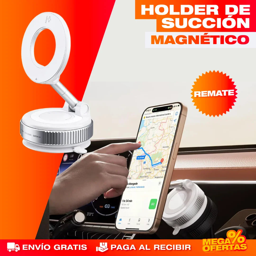 SOPORTE MAGNÉTICO PARA TELÉFONO CON SUCCIÓN
