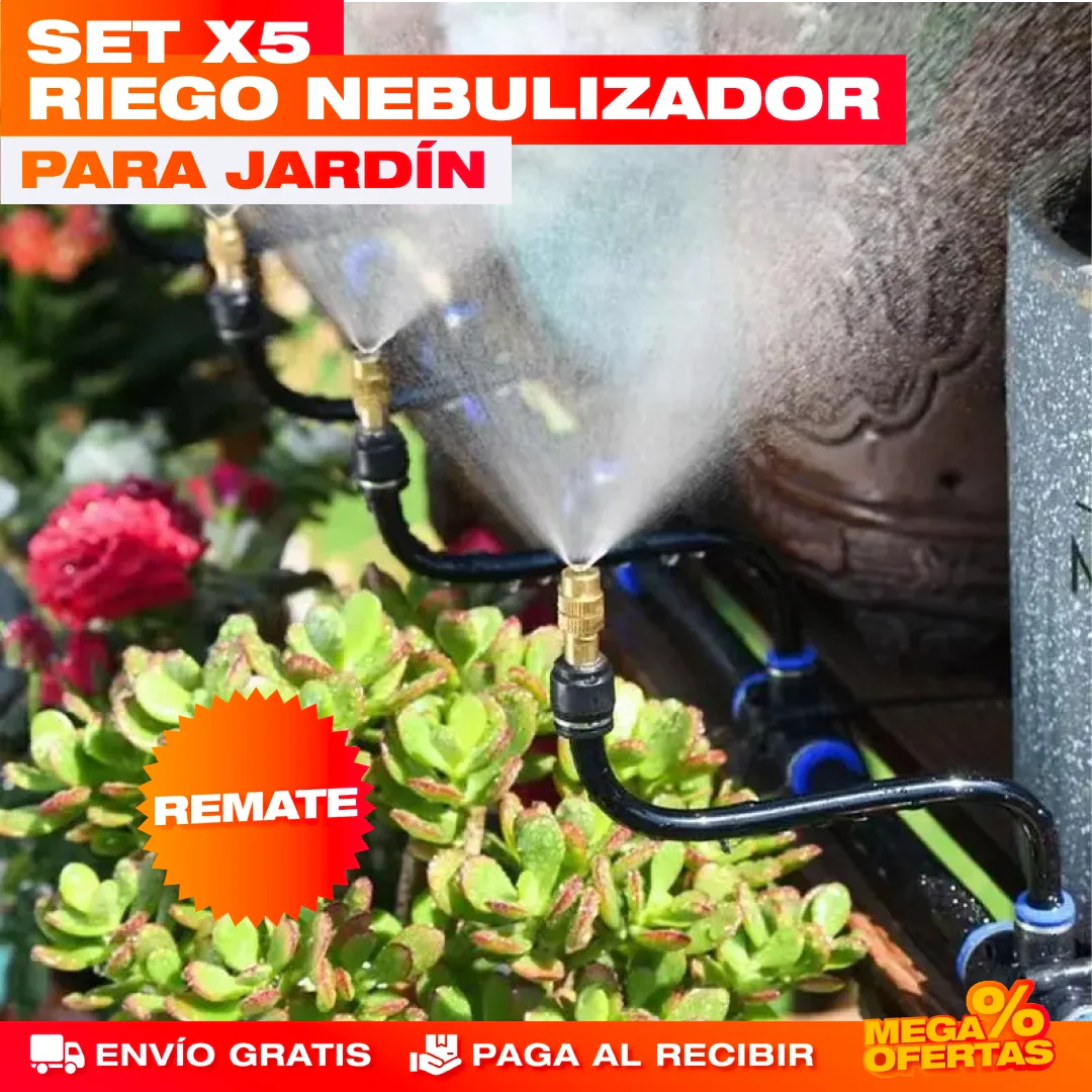 SET X5 RIEGO NEBULIZADOR PARA JARDÍN