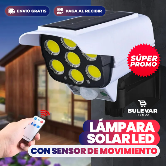 LÁMPARA SOLAR LED DE SEGURIDAD CON SENSOR DE MOVIMIENTO