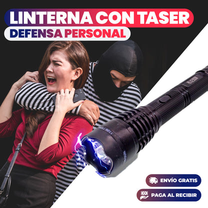 LINTERNA CON TASER ANTIRROBO