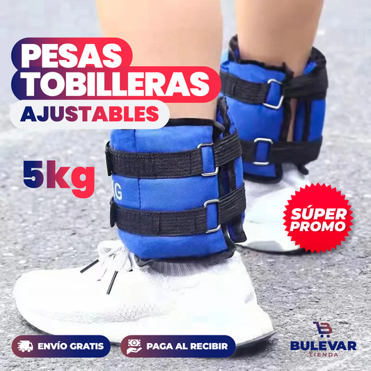 PESAS TOBILLERAS AJUSTABLES 5Kg