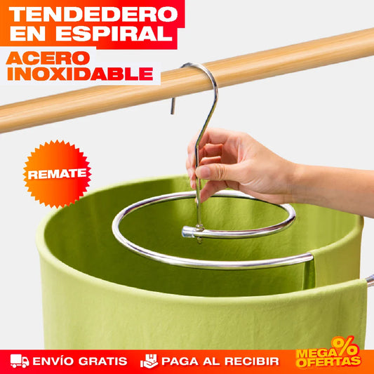 TENDEDERO EN ESPIRAL DE ACERO INOXIDABLE