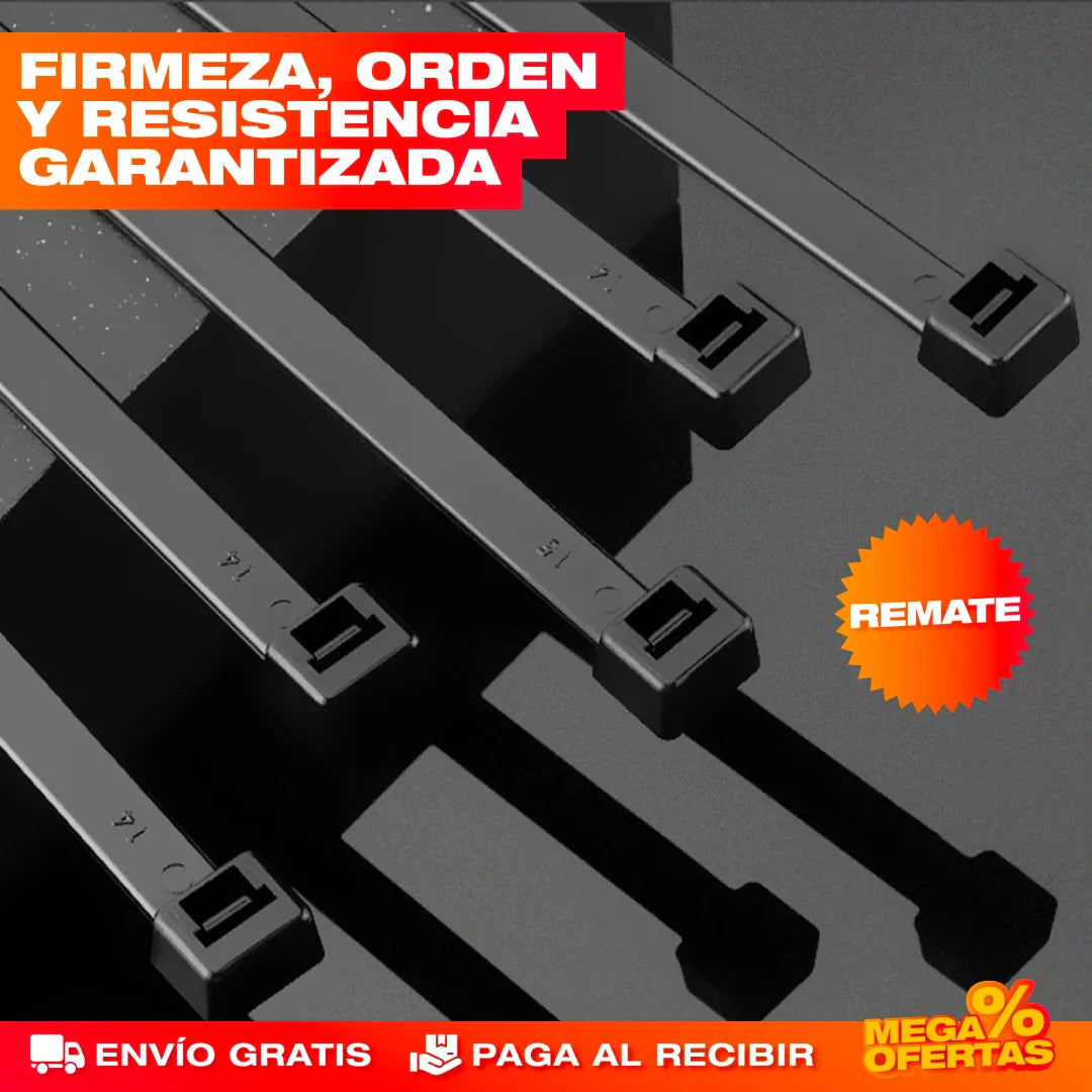 SET DE 200 CINCHOS PLÁSTICOS AUTOBLOCANTES