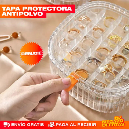 JOYERO ORGANIZADOR DE 3 NIVELES DE LUJO