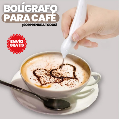 BOLÍGRAFO DECORADO DE CAFÉ