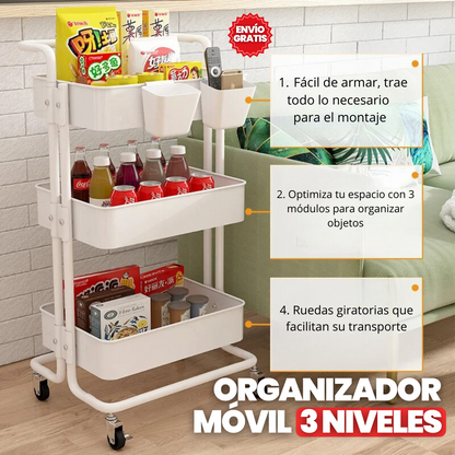 ORGANIZADOR MÓVIL 3 NIVELES