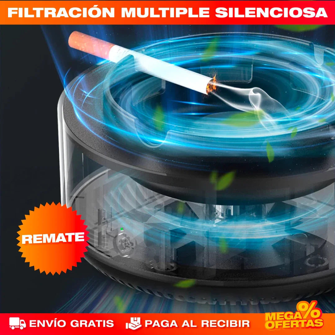 CENICERO Y PURIFICADOR DE AIRE INTELIGENTE 2 EN 1