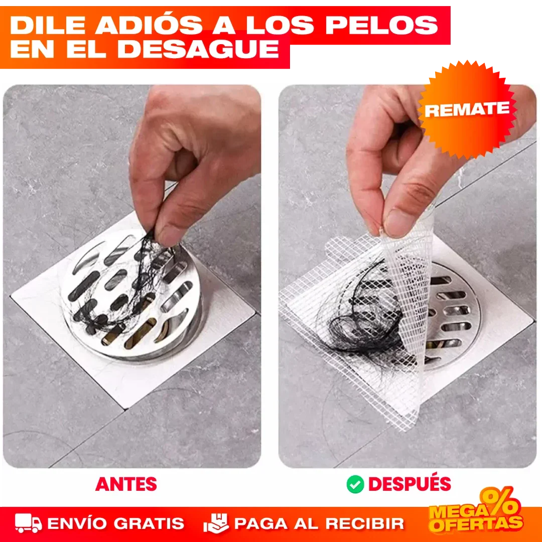 SET X 20 MALLA FILTRO AUTOADHESIVA PARA DUCHA Y COCINA