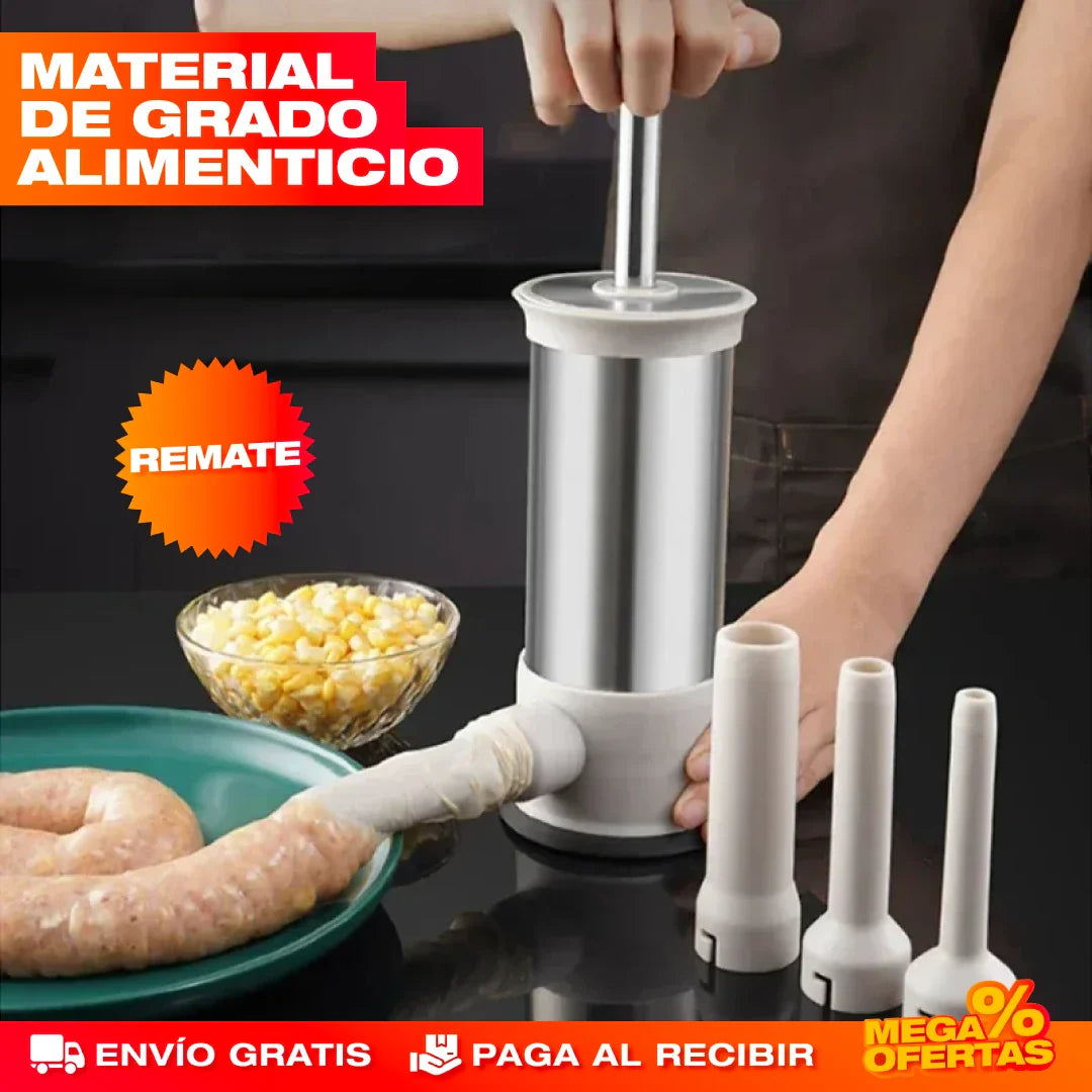 MÁQUINA EMBUTIDORA VERTICAL DE SALCHICHAS MANUAL