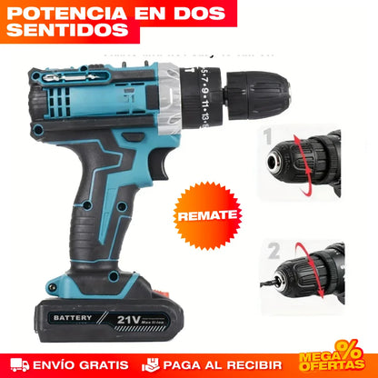 TALADRO INALÁMBRICO SET 23 PIEZAS