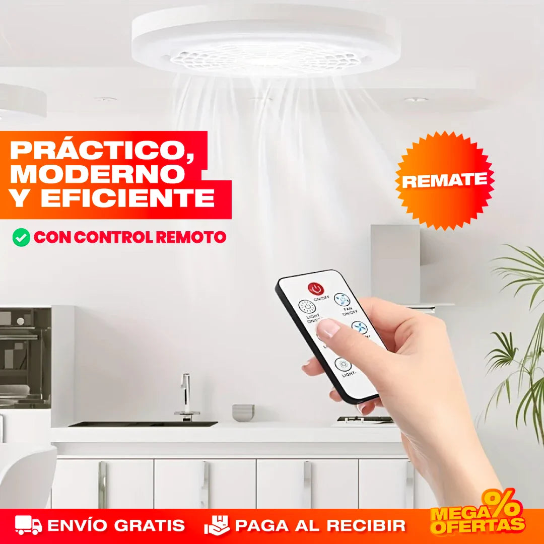 LumiFan™ - VENTILADOR Y LÁMPARA DE TECHO 2 EN 1