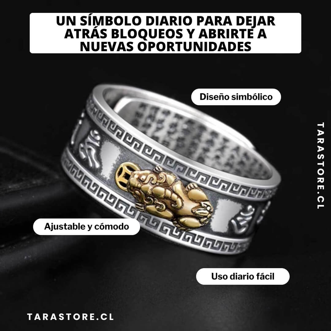 Anillo Ajustable Feng Shui - Dinero, Prosperidad, Abundancia y Protección