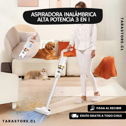 Aspiradora Inalambrica Alta Potencia 3 en 1