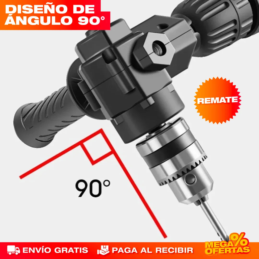 ADAPTADOR CONVERTIDOR DE TALADRO A 90 GRADOS