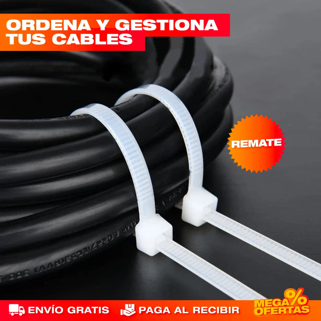 SET DE 200 CINCHOS PLÁSTICOS AUTOBLOCANTES