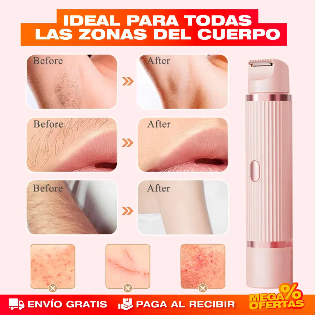 DEPILADORA ELÉCTRICA FEMENINA 2 EN 1