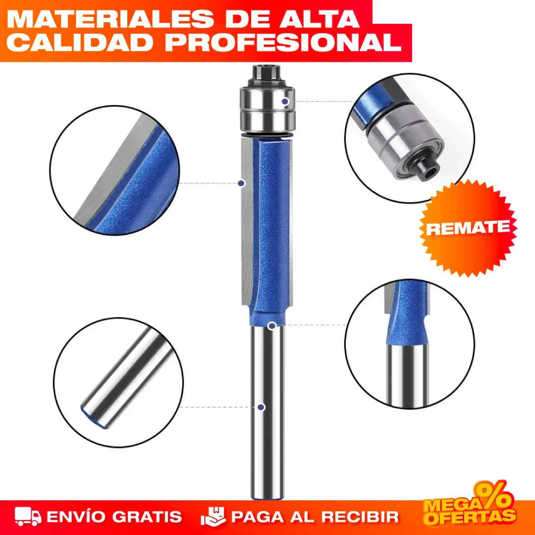 ProCorte 360™ - COMBO PLANTILLAS DE CORTE PARA ESQUINAS + BROCAS DE ENRUTADOR DE PRECISIÓN