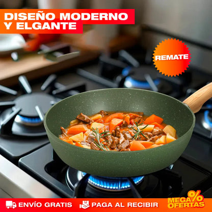 SET DE SARTENES DE GRANITO PREMIUM - 6 PIEZAS